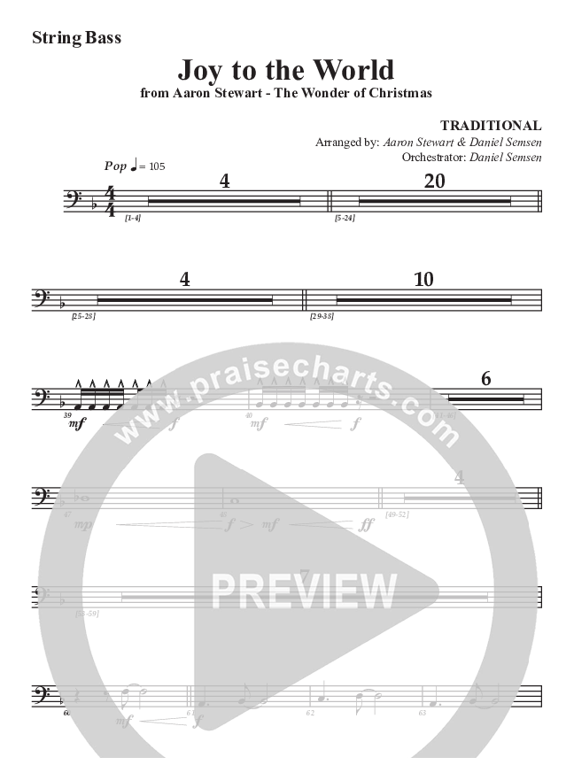 Joy To The World Double Bass (Aaron Stewart)