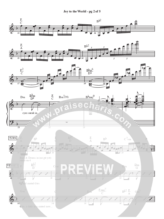 Joy To The World Piano Sheet (Aaron Stewart)