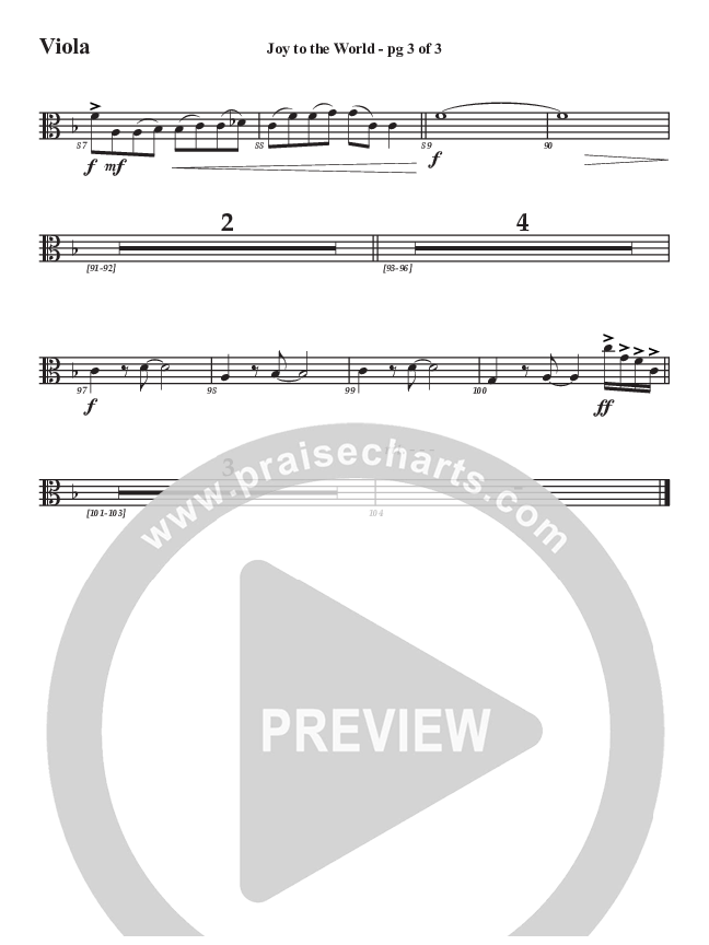 Joy To The World Viola (Aaron Stewart)