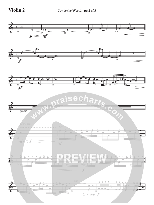 Joy To The World Violin 2 (Aaron Stewart)