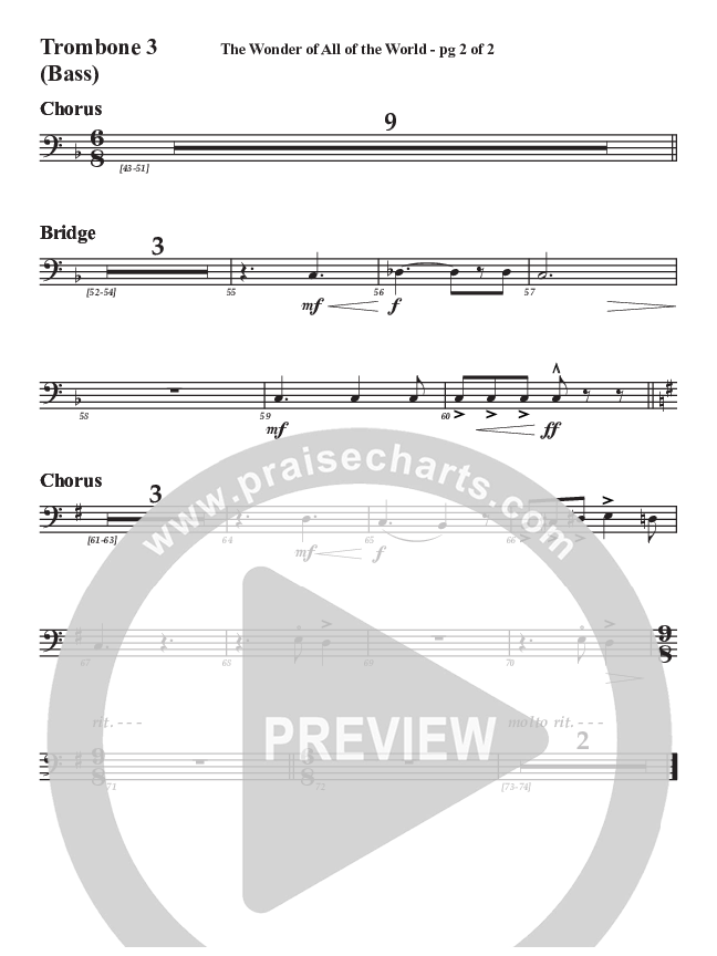 The Wonder Of All The World Bass Trombone (Aaron Stewart)