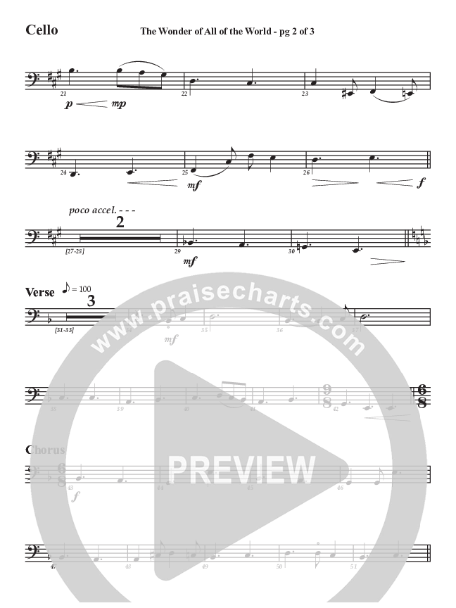 The Wonder Of All The World Cello (Aaron Stewart)