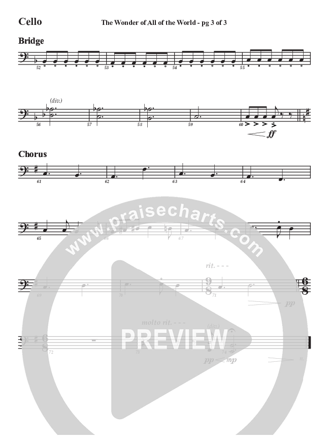 The Wonder Of All The World Cello (Aaron Stewart)