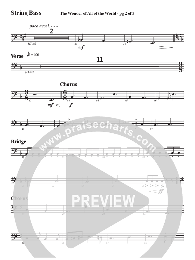 The Wonder Of All The World Double Bass (Aaron Stewart)