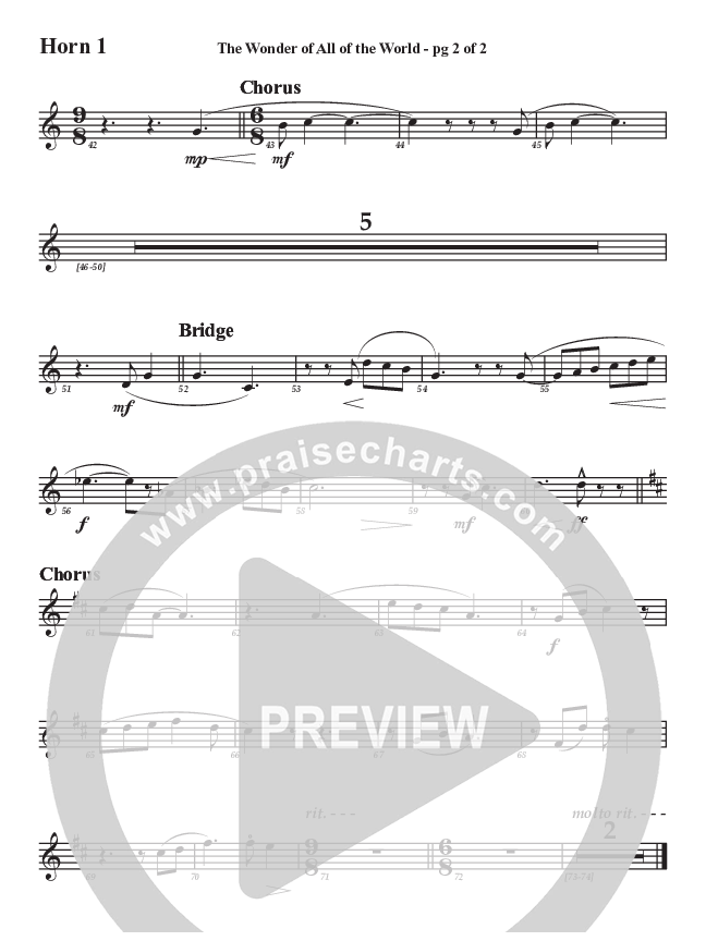 The Wonder Of All The World French Horn 1 (Aaron Stewart)