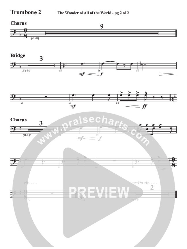 The Wonder Of All The World Trombone 2 (Aaron Stewart)