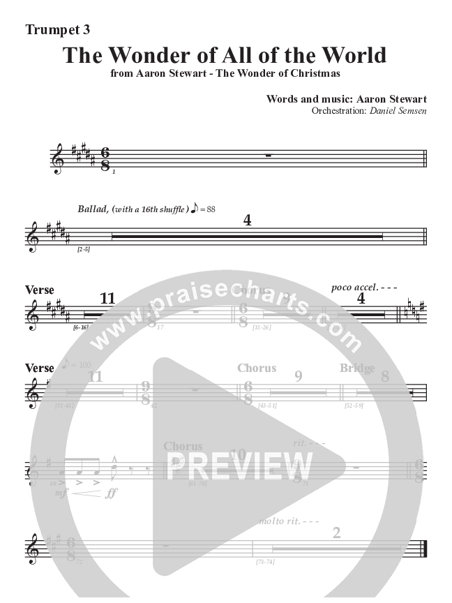 The Wonder Of All The World Trumpet 3 (Aaron Stewart)