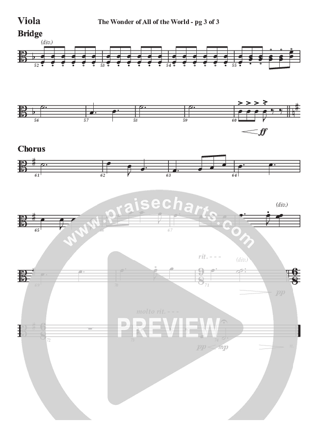 The Wonder Of All The World Viola (Aaron Stewart)