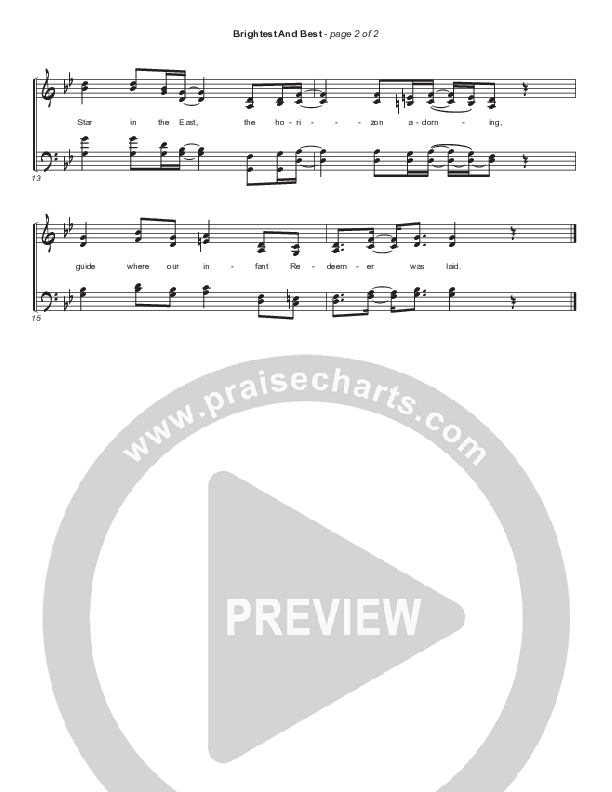 Brightest And Best Hymn Sheet (Keith & Kristyn Getty / Ricky Skaggs)