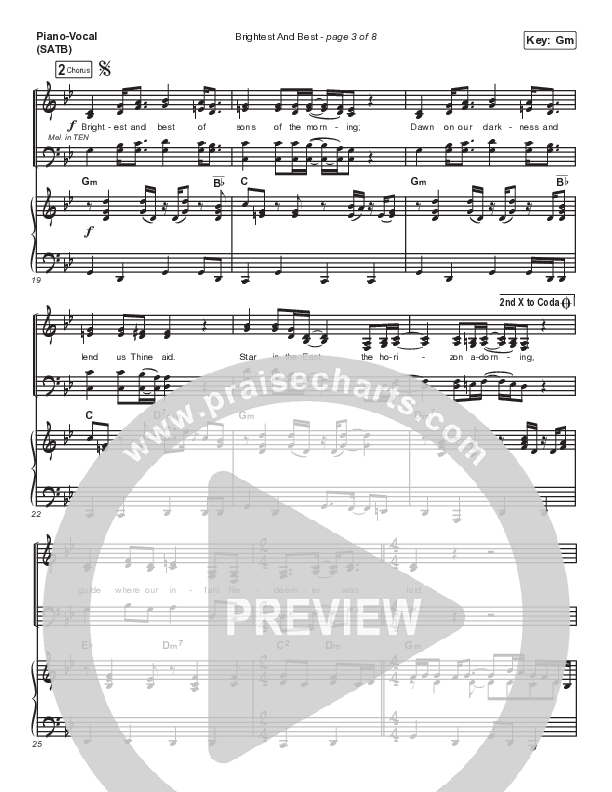 Brightest And Best Piano/Vocal Pack (Keith & Kristyn Getty / Ricky Skaggs)