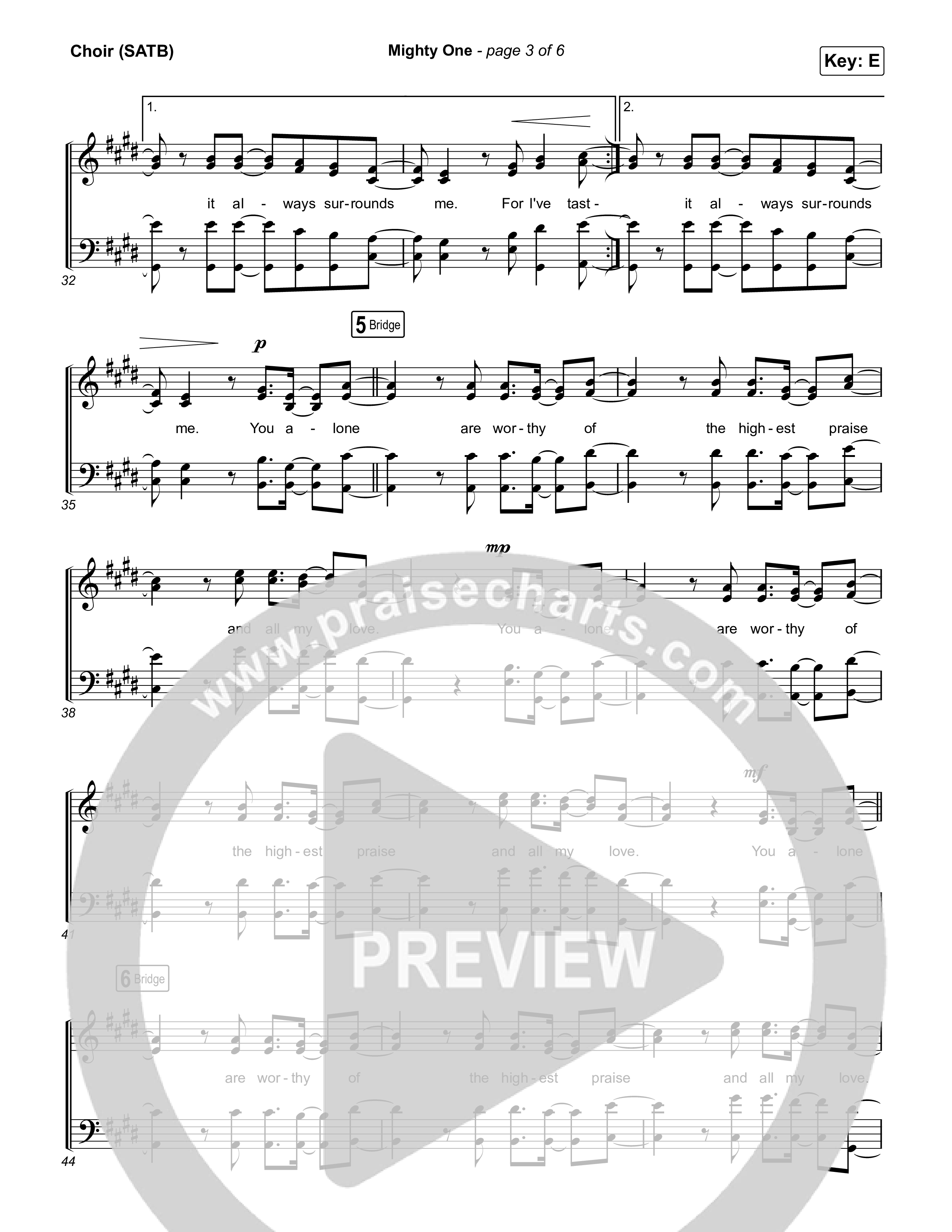 Mighty One Choir Sheet (SATB) (Maverick City Music / Maryanne J. George / Todd Dulaney)
