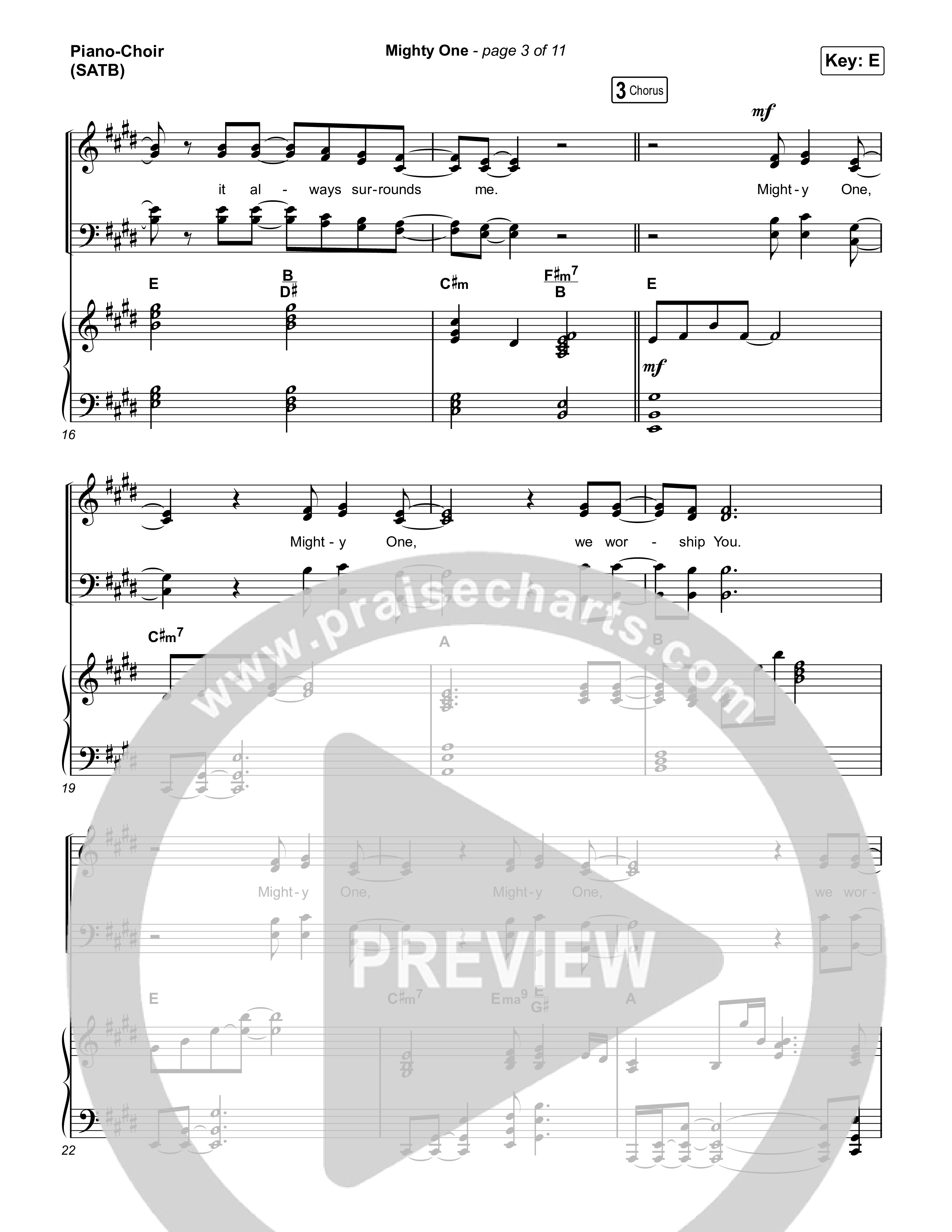Mighty One Piano/Vocal (SATB) (Maverick City Music / Maryanne J. George / Todd Dulaney)