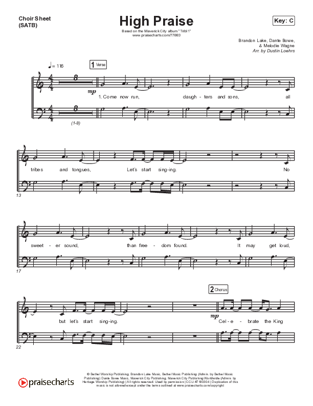 High Praise Choir Sheet (SATB) (Maverick City Music)
