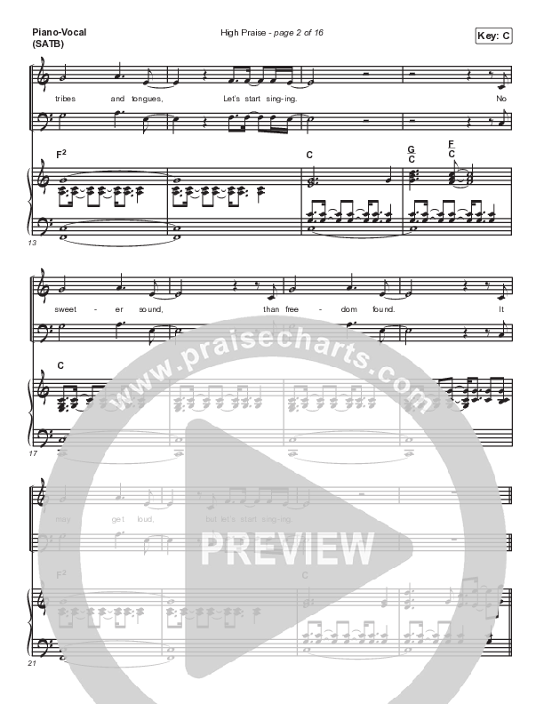 High Praise Piano/Vocal (SATB) (Maverick City Music)