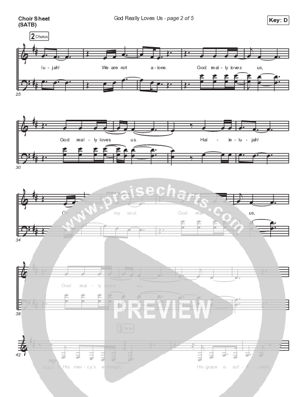 God Really Loves Us (Live) Choir Vocals (SATB) (Passion)