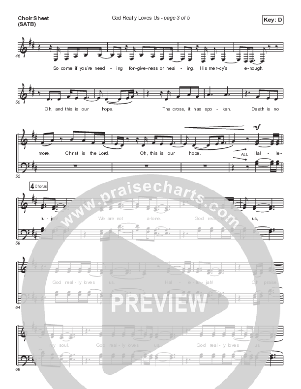 God Really Loves Us (Live) Choir Vocals (SATB) (Passion)