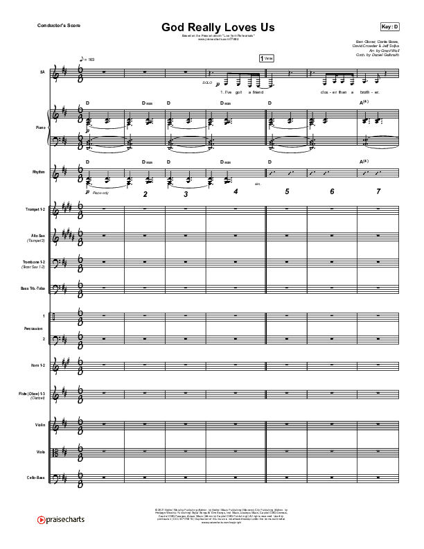 God Really Loves Us (Live) Conductor's Score (Passion)