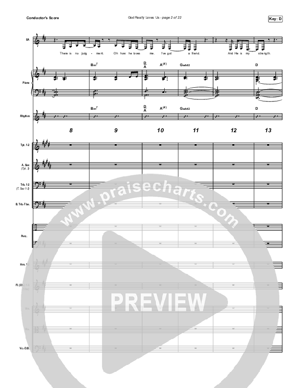 God Really Loves Us (Live) Conductor's Score (Passion)