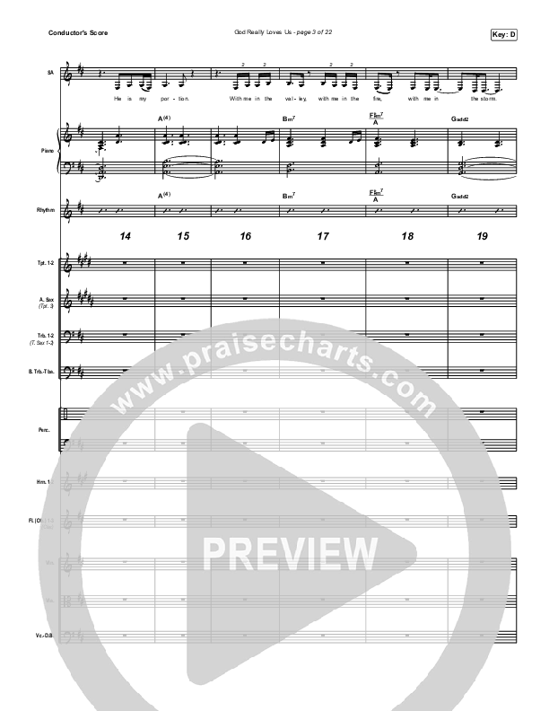 God Really Loves Us (Live) Conductor's Score (Passion)