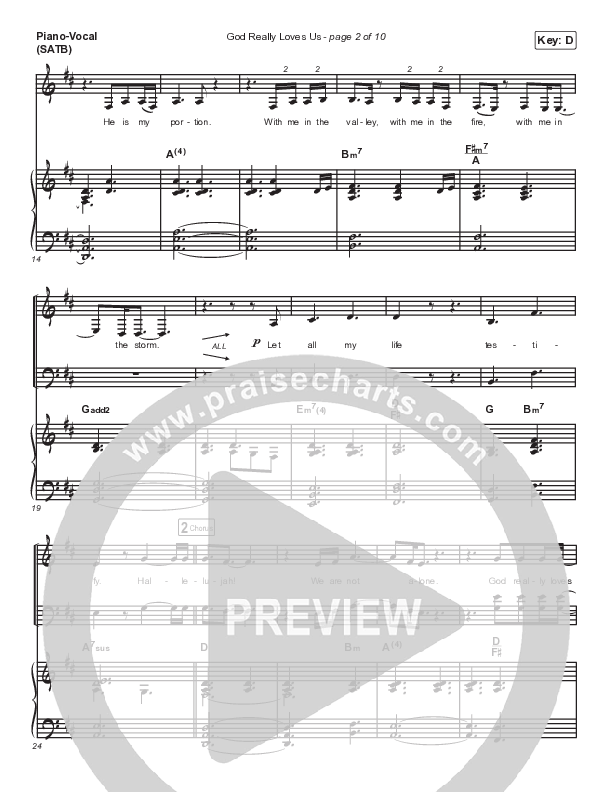 God Really Loves Us (Live) Piano/Vocal (SATB) (Passion)