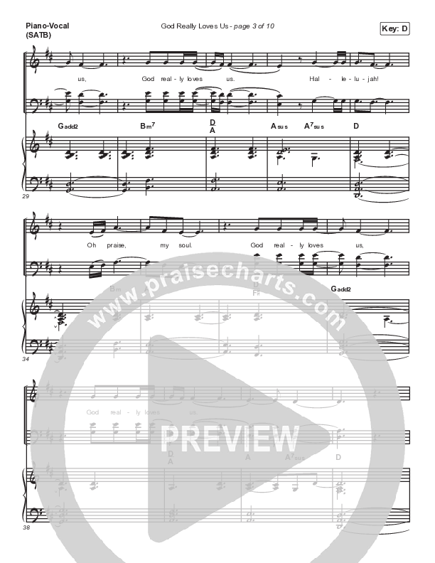 God Really Loves Us (Live) Piano/Vocal (SATB) (Passion)