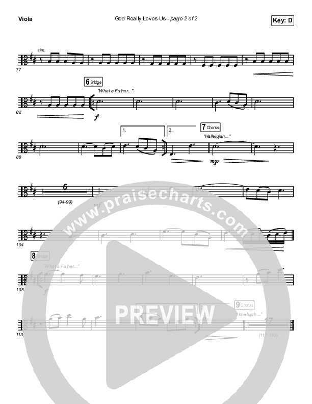 God Really Loves Us (Live) Viola (Passion)