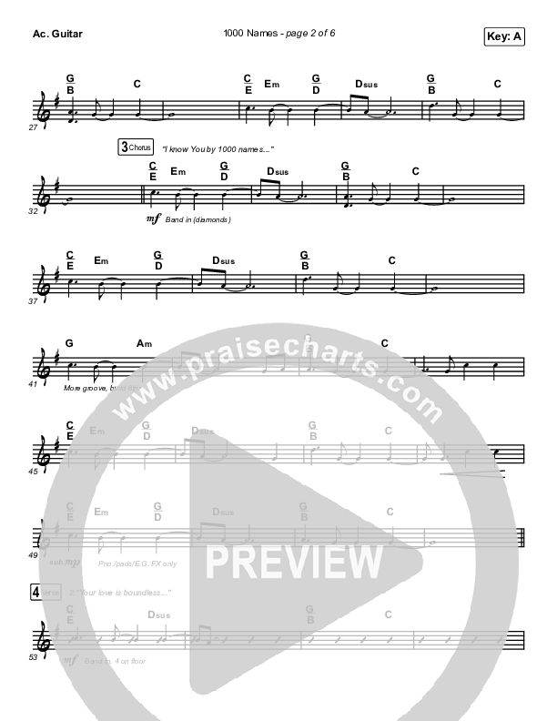 1000 Names (Live) Acoustic Guitar (Passion)