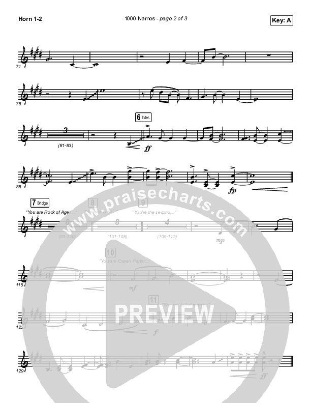 1000 Names (Live) Brass Pack (Passion)