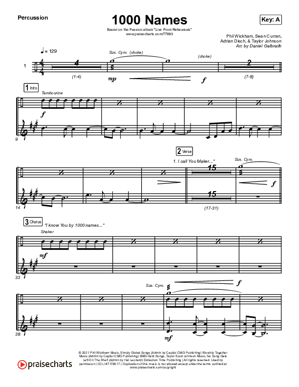 1000 Names (Live) Percussion (Passion)