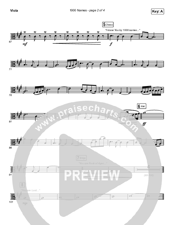 1000 Names (Live) Viola (Passion)