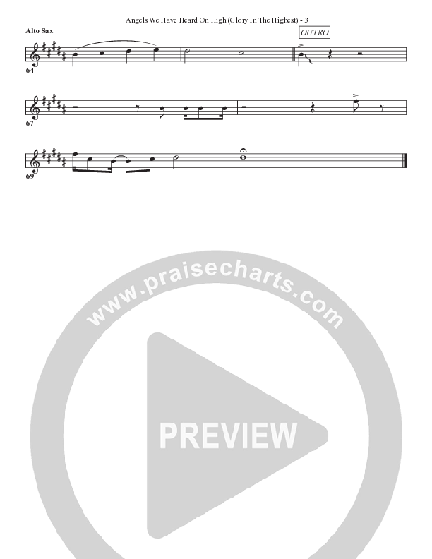 Angels We Have Heard On High (Glory In The Highest) Alto Sax (Bell Shoals Music)