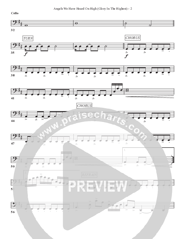 Angels We Have Heard On High (Glory In The Highest) Cello (Bell Shoals Music)