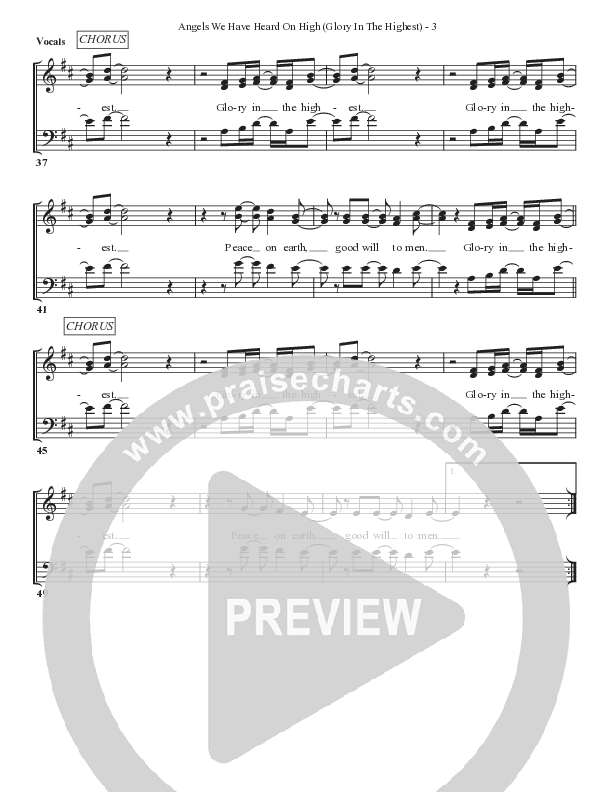 Angels We Have Heard On High (Glory In The Highest) Choir Sheet (SATB) (Bell Shoals Music)