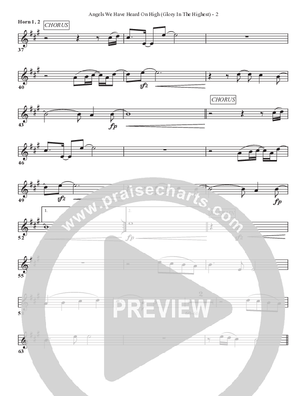 Angels We Have Heard On High (Glory In The Highest) French Horn 1/2 (Bell Shoals Music)