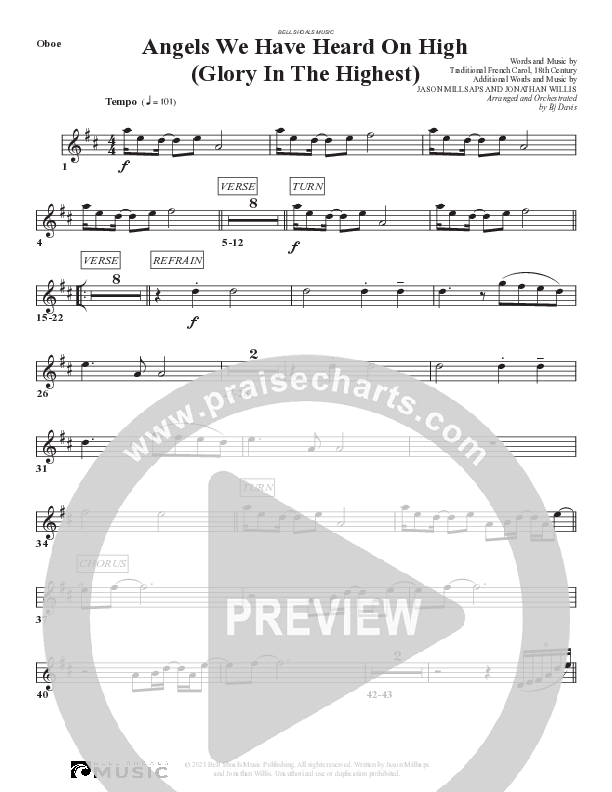 Angels We Have Heard On High (Glory In The Highest) Oboe (Bell Shoals Music)