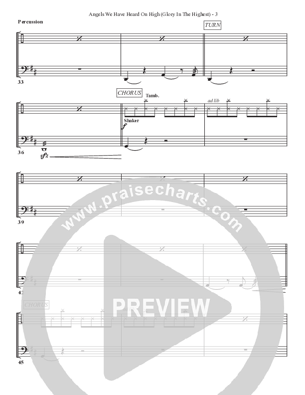 Angels We Have Heard On High (Glory In The Highest) Percussion (Bell Shoals Music)