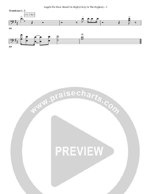 Angels We Have Heard On High (Glory In The Highest) Trombone 1/2 (Bell Shoals Music)