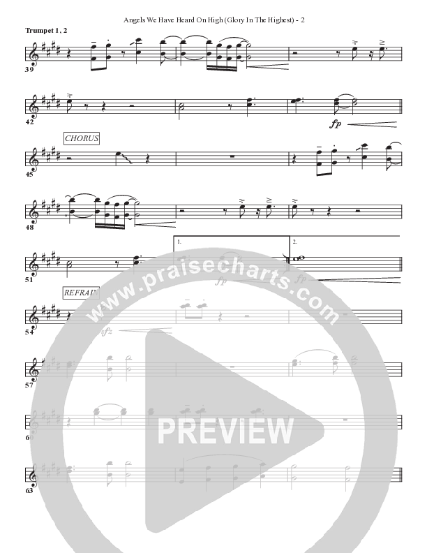 Angels We Have Heard On High (Glory In The Highest) Trumpet 1,2 (Bell Shoals Music)