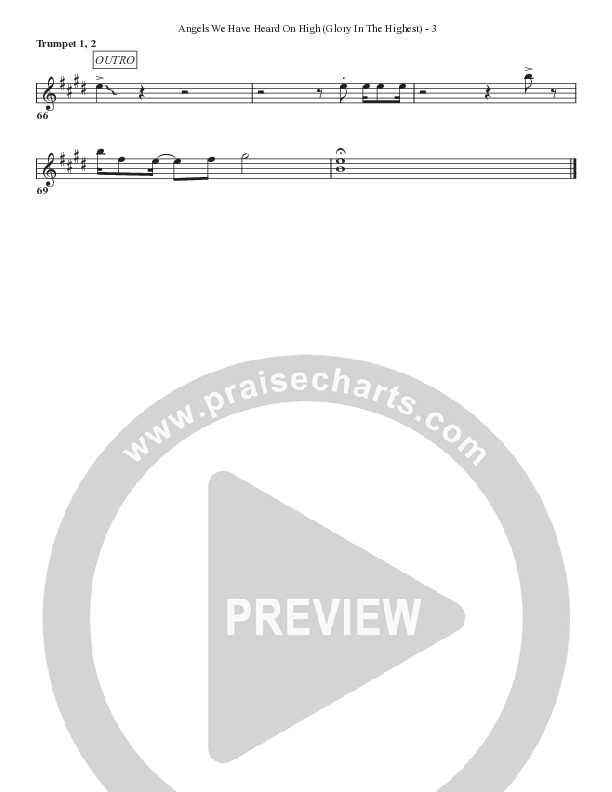 Angels We Have Heard On High (Glory In The Highest) Trumpet 1,2 (Bell Shoals Music)