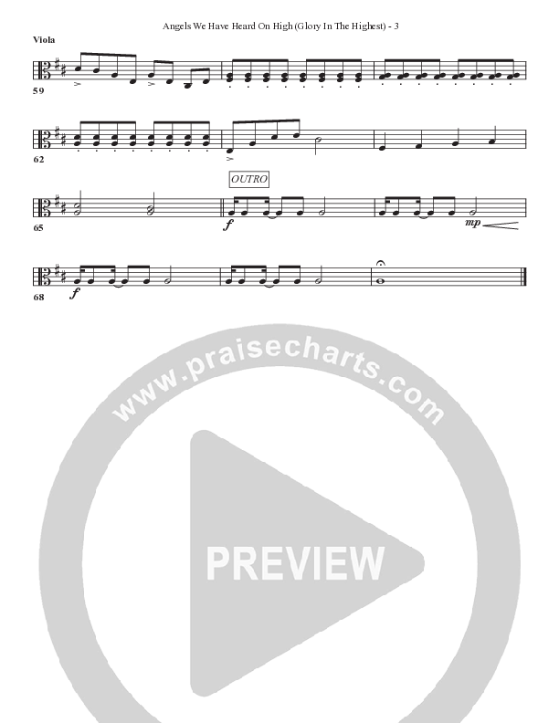 Angels We Have Heard On High (Glory In The Highest) Viola (Bell Shoals Music)