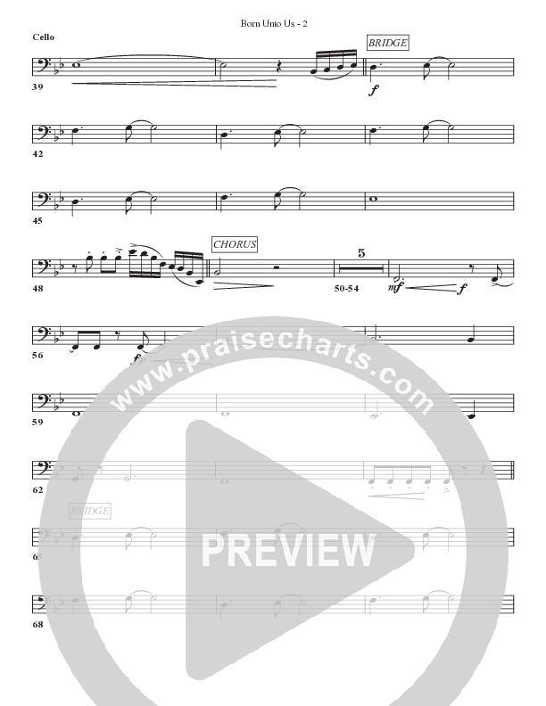 Born Unto Us Cello (Bell Shoals Music)