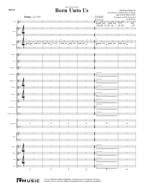 Born Unto Us Conductor's Score (Bell Shoals Music)