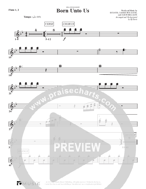 Born Unto Us Flute 1/2 (Bell Shoals Music)