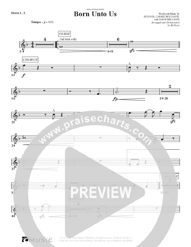 Born Unto Us French Horn 1/2 (Bell Shoals Music)