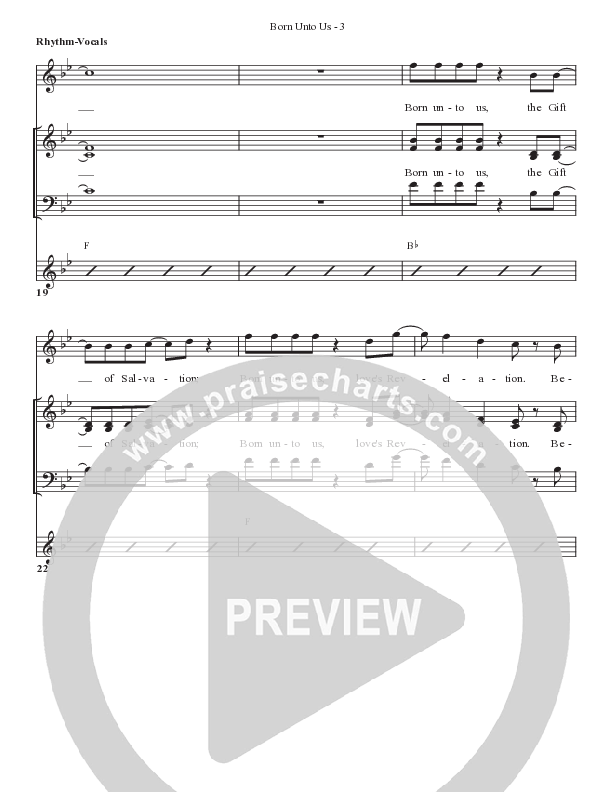 Born Unto Us Lead Sheet (SAT) (Bell Shoals Music)