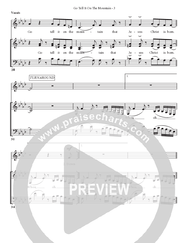 Go Tell It On The Mountain Choir Sheet (SATB) (Bell Shoals Music)