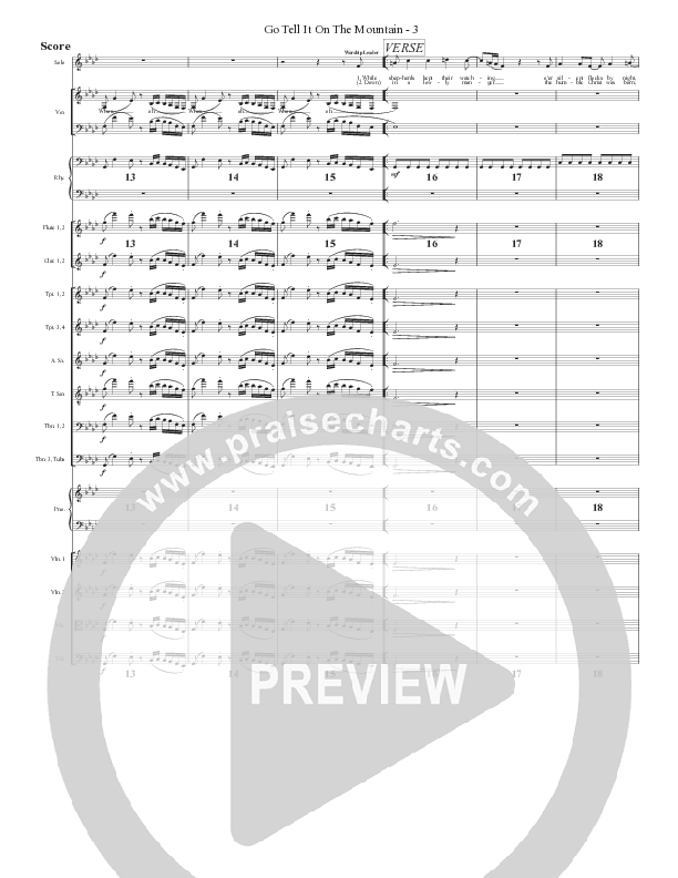 Go Tell It On The Mountain Conductor's Score (Bell Shoals Music)