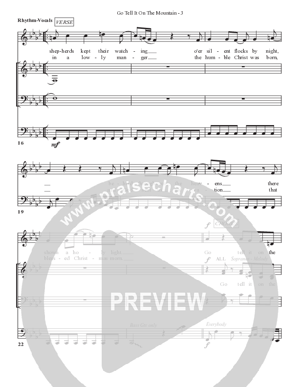 Go Tell It On The Mountain Lead Sheet (SAT) (Bell Shoals Music)