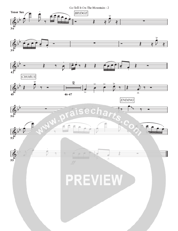 Go Tell It On The Mountain Tenor Sax 2 (Bell Shoals Music)