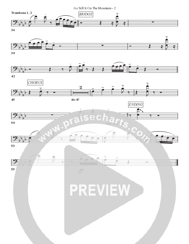 Go Tell It On The Mountain Trombone 1/2 (Bell Shoals Music)